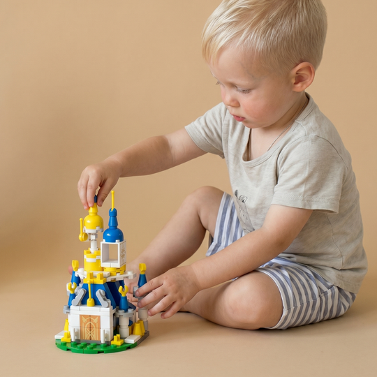 CastleBuilder – 6-in-1 Western Kasteel Bouwset (129 Stuks)