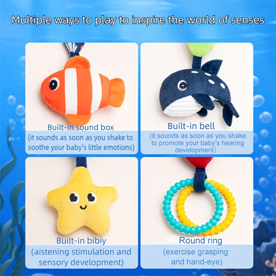 OctiSense™ – Baby Sensorisch Autostoel & Kinderwagen Activiteitenspeeltje