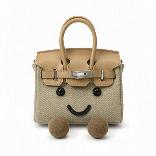 CozyPurse – Bolsito de Peluche con Carita en Tonos Naturales