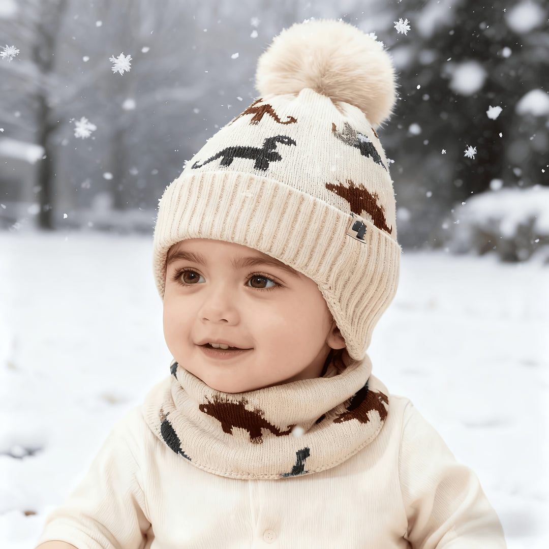 DinoSnug™ – Winter Muts & Nekwarmer Set voor Kinderen