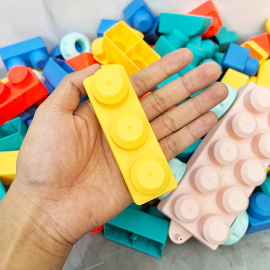 RubbaBuild™ – Grote Zachte Bouwblokken voor Baby’s