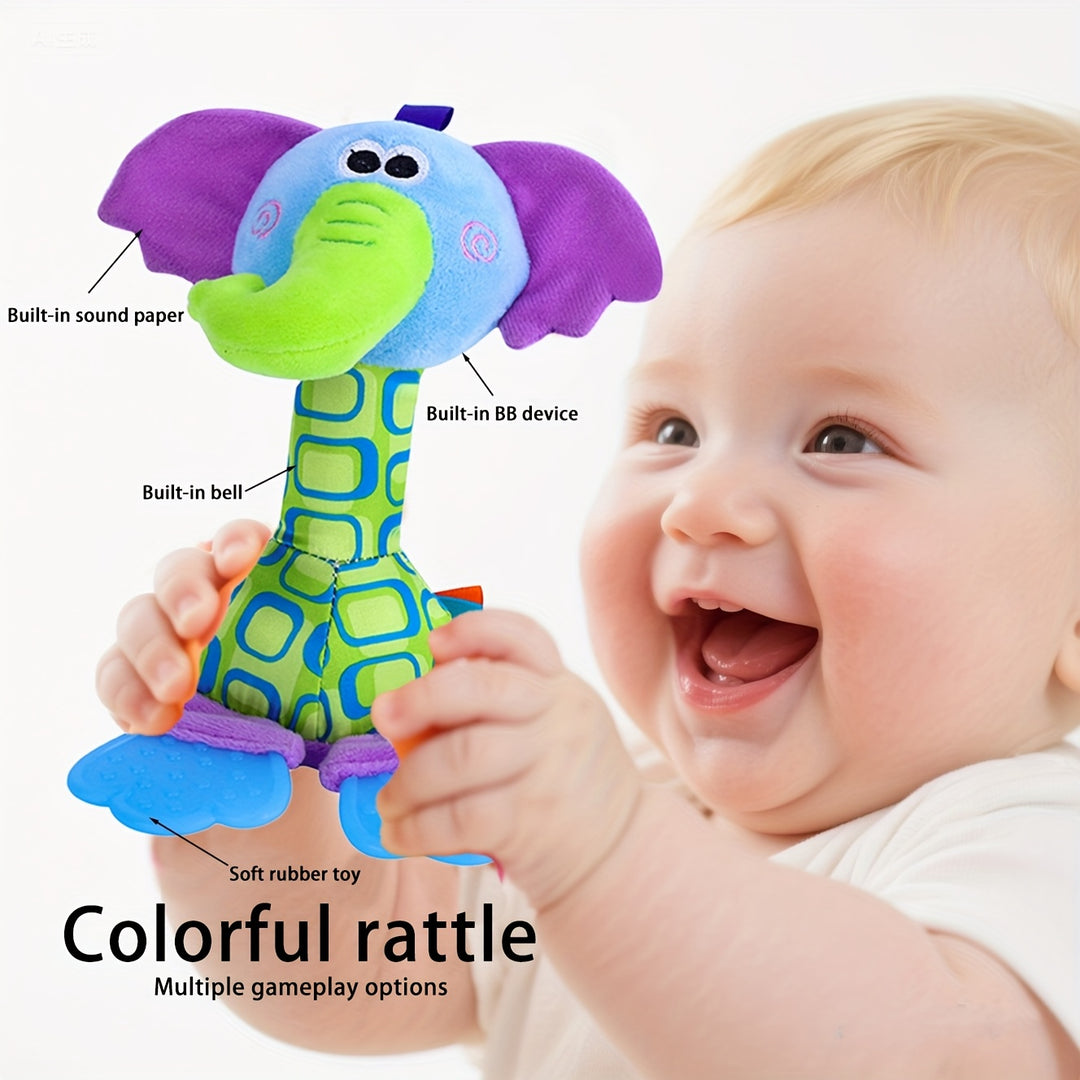 RattlePals™ – Baby Pluche Rammelaar – Zachte Handbellen Speelgoed