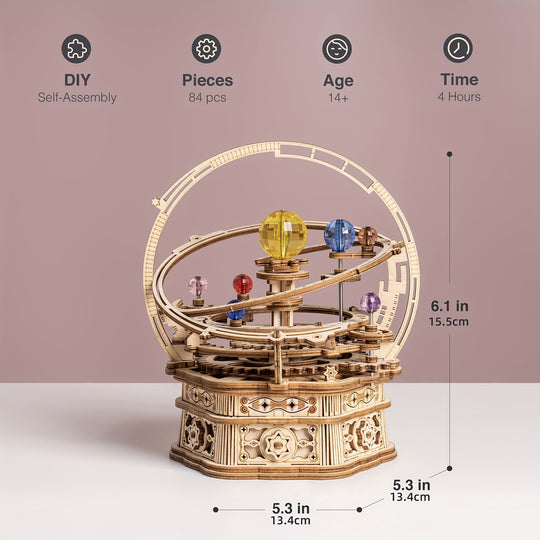 StarryTune™ – 3D Houten Draaibaar Sterrennacht Mechanische Muziekdoos