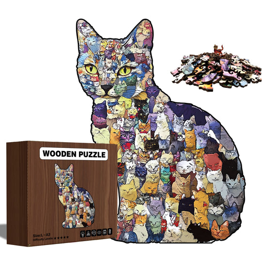 KittyCraft™ – Unieke Houten Kattenpuzzel