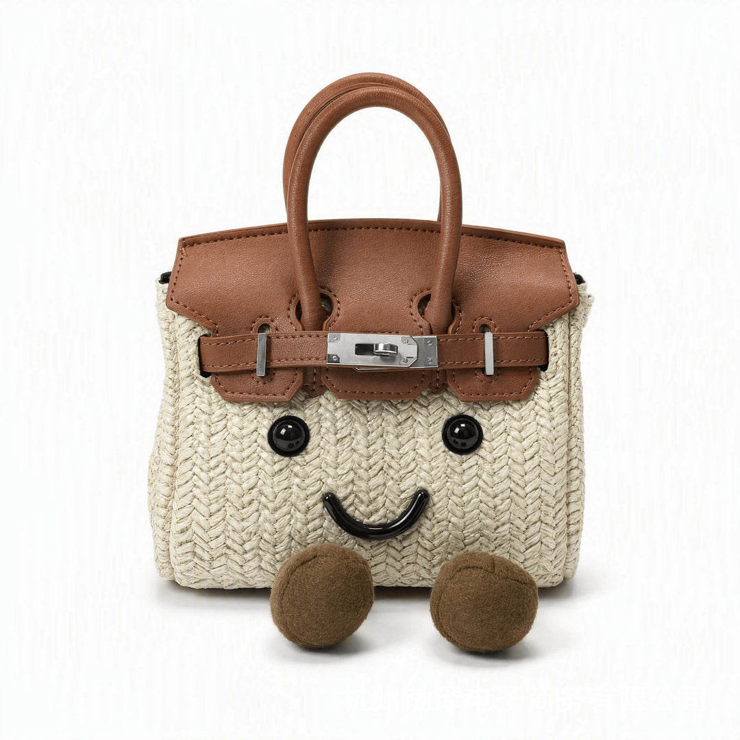 CozyPurse – Bolsito de Peluche con Carita en Tonos Naturales