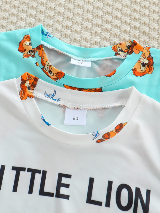 LionDreams™ – 2-delige Jongens Leeuwenpyjama – Zachte Longsleeve & Broek