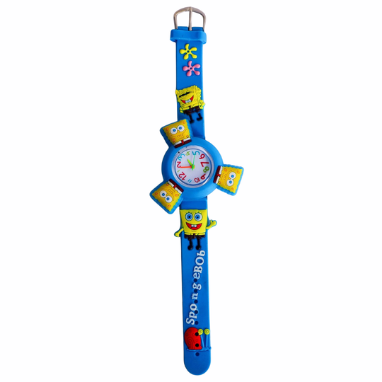 SpongeTime – Geel Cartoon Draaihorloge voor Kinderen