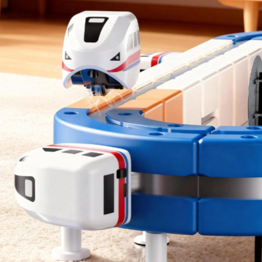<font dir="auto" style="vertical-align: inherit;"><font dir="auto" style="vertical-align: inherit;">Jouet magnétique pour enfants, double voie électrique, assemblage de train cube magique, pour garçons, bricolage</font></font>