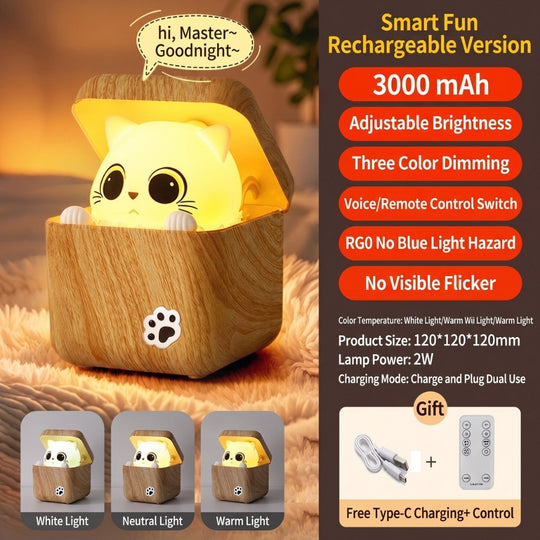 PeekabooGlow – Sensor Nachtlampje met Katdesign