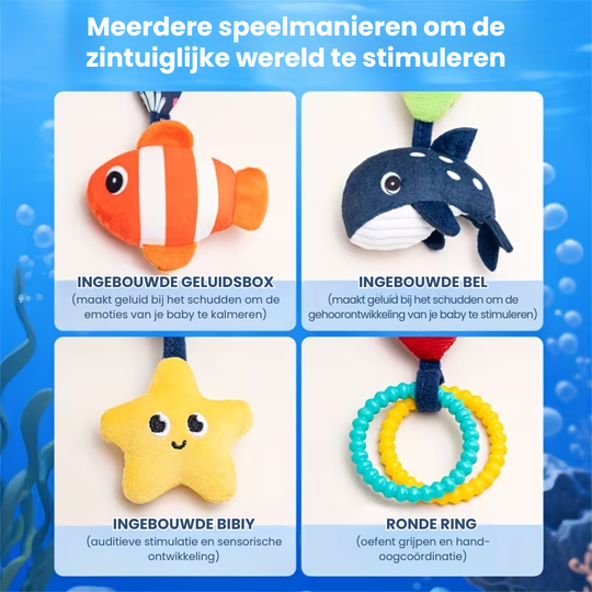 SoftPlay™ – Baby Sensorisch Autostoel & Kinderwagen Activiteitenspeeltje