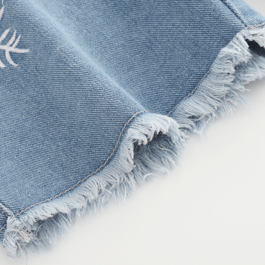 Johanna – Bloemen Denim Broekjes