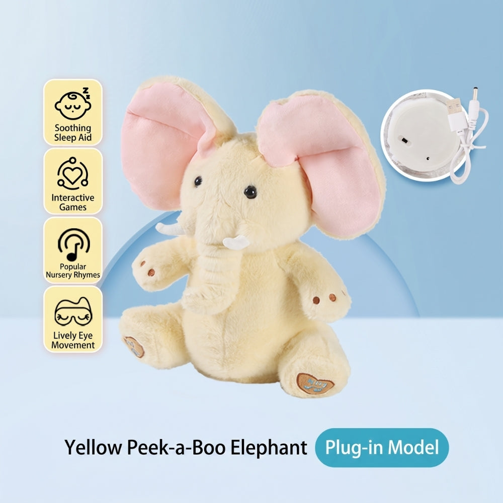 <font dir="auto" style="vertical-align: inherit;"><font dir="auto" style="vertical-align: inherit;">Peluche éléphant qui chante coucou, poupée musicale électrique, aide au sommeil de bébé</font></font>