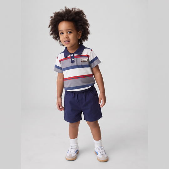 ClassicStride – Jongens Gestreepte Poloset met Short