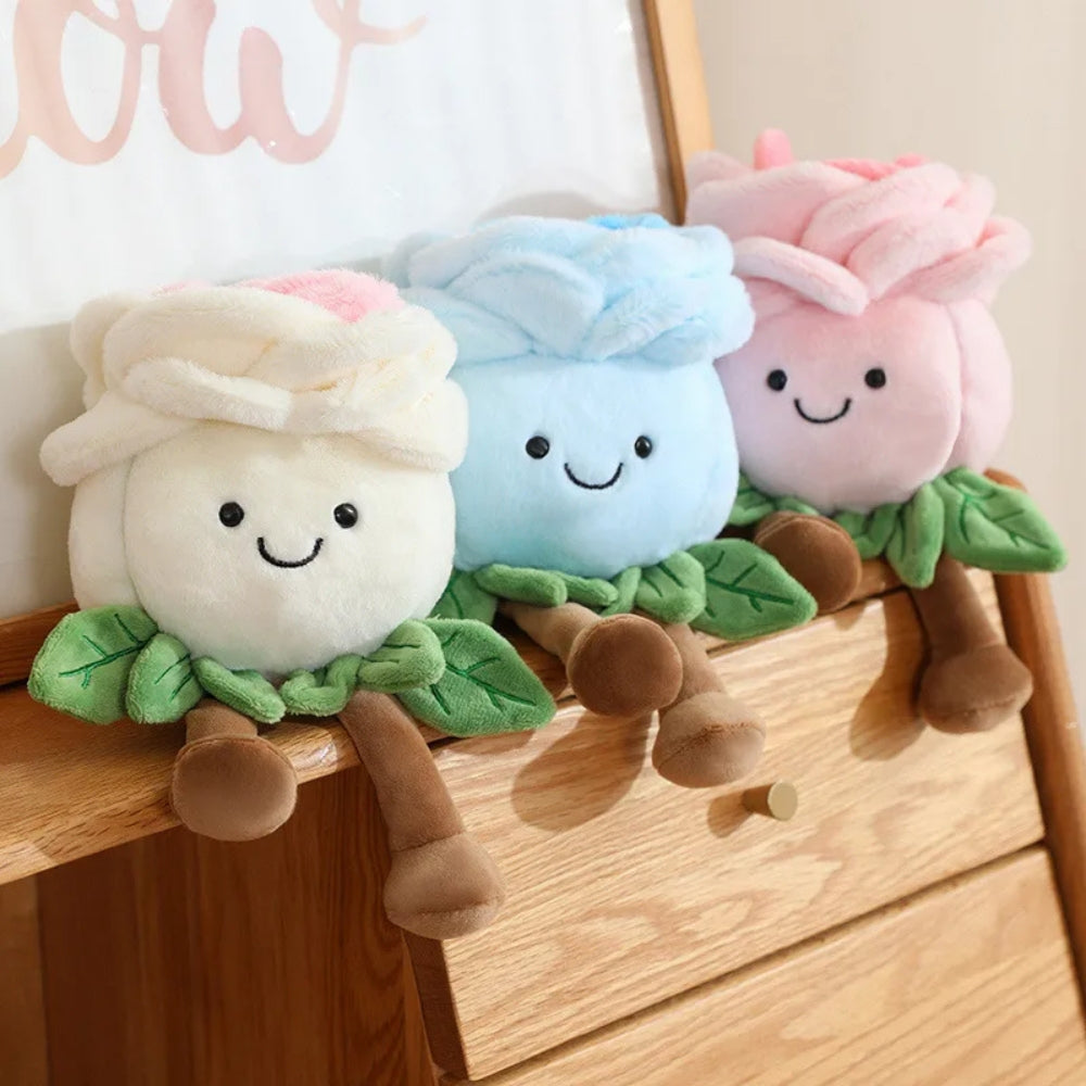 RoseFriends – Pluche Roos met Glimlach en Beentjes