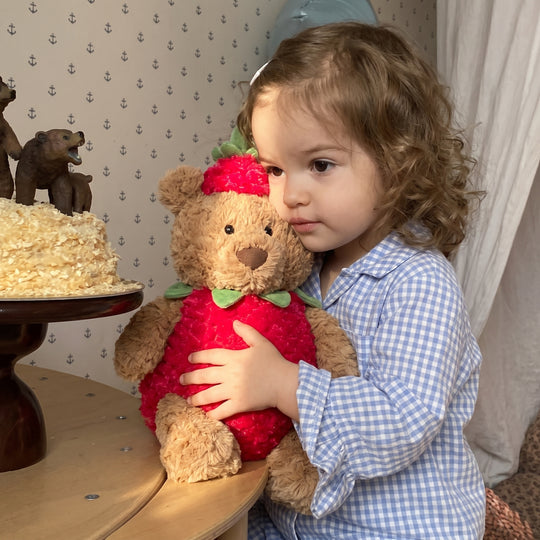 TeddyDress – Teddybeer Knuffel in Kostuum: Spin, Aardbei & Meer