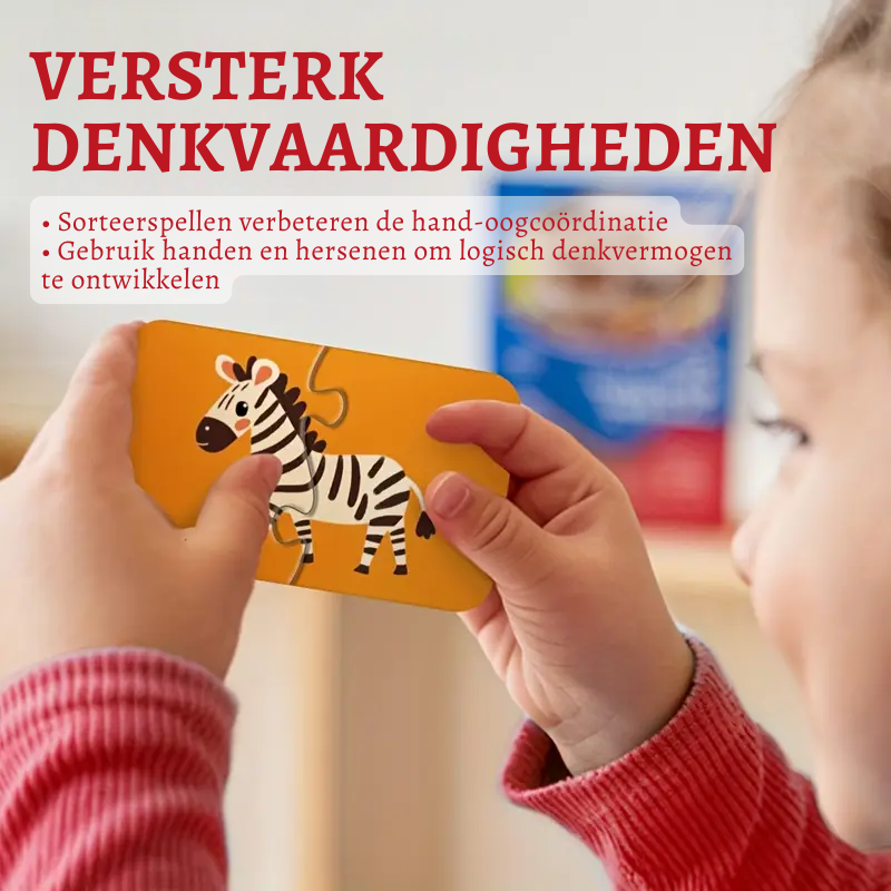 EduMatch™ – 16-delige Educatieve Legpuzzel voor Peuters & Kleuters