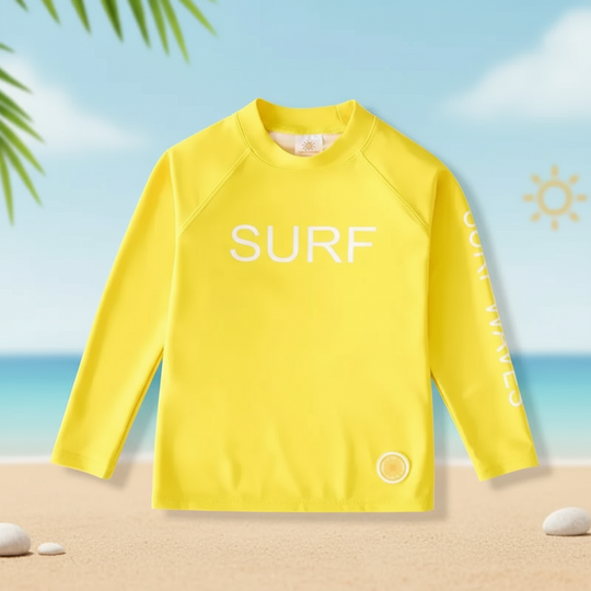 WaveGuard – Kinder Surfshirt met Lange Mouwen en UPF 50+