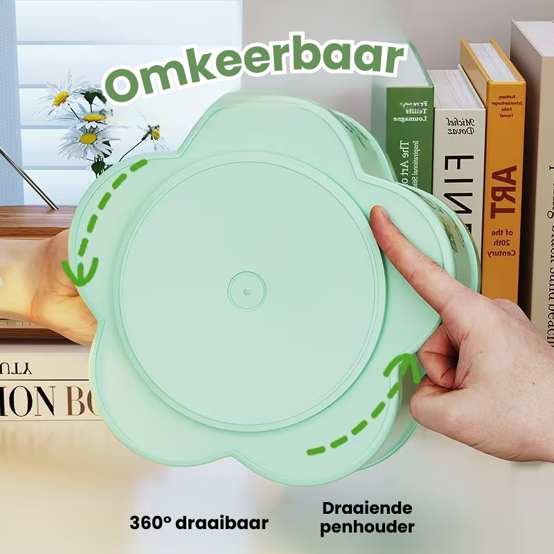 SpinSort™ – 360° Draaibare Bureau Organizer – Opbergbox met 6 Vakken