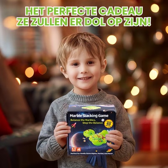 MarbleMaster™ – Balans & Stapel Knikkerspel met 60 Knikkers