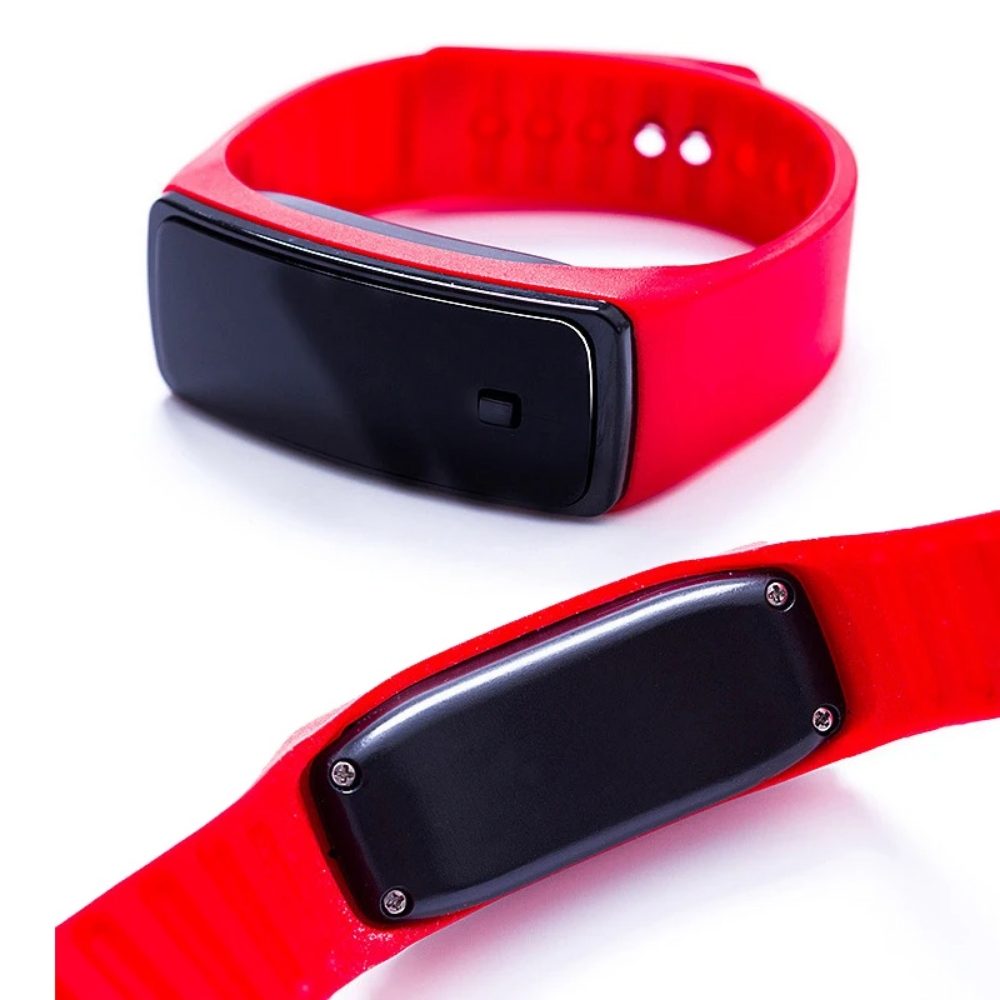 SlimPulse – Ultra Dun LED Sporthorloge met Siliconen Band