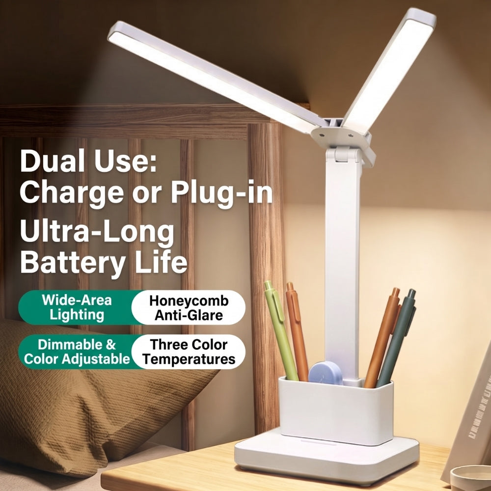 PenGlow – Opvouwbare Bureaulamp met Pennenhouder