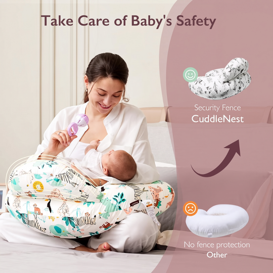 CuddleNest – Verstelbaar Voedingskussen met Comfortabele Ondersteuning