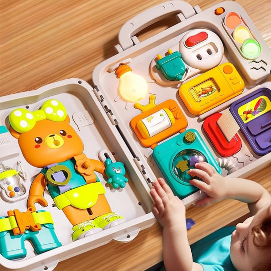 <font dir="auto" style="vertical-align: inherit;"><font dir="auto" style="vertical-align: inherit;">Jouets éducatifs Montessori Busy Board pour bébés et tout-petits de 1 à 3 ans : Jouets éducatifs précoces pour la motricité fine</font></font>