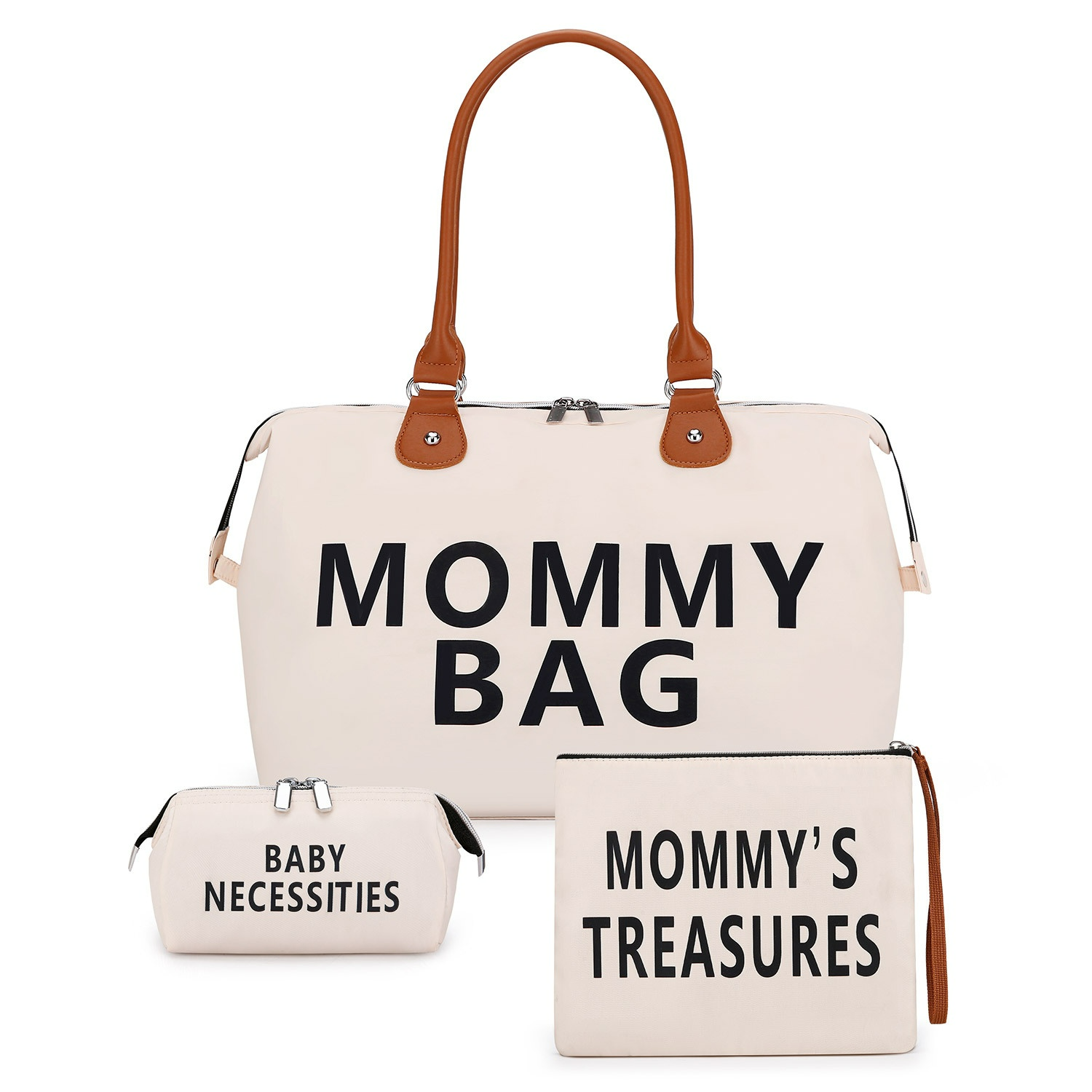 CarryAll™ – 3-Delige Mama Tas Set – Stijlvolle Complete Luiertas Oplossing