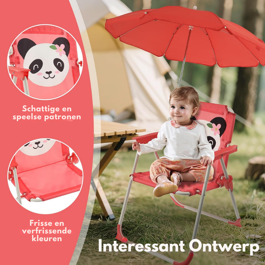 SunnySeat – Opvouwbare Kinder Strandstoel met Parasol