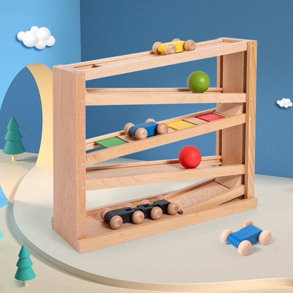 RollTrack – Houten Ballenbaan met Auto