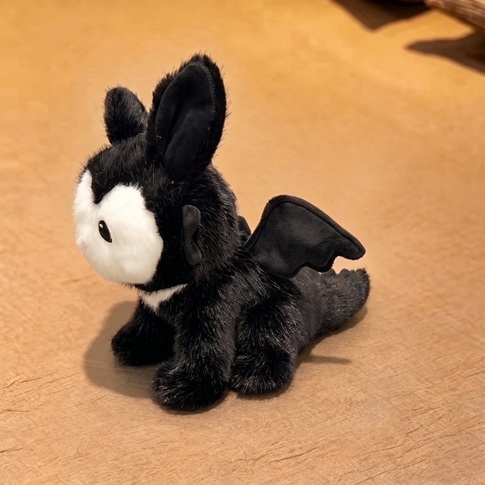 NightDragon – Zwart-Witte Drakenknuffel
