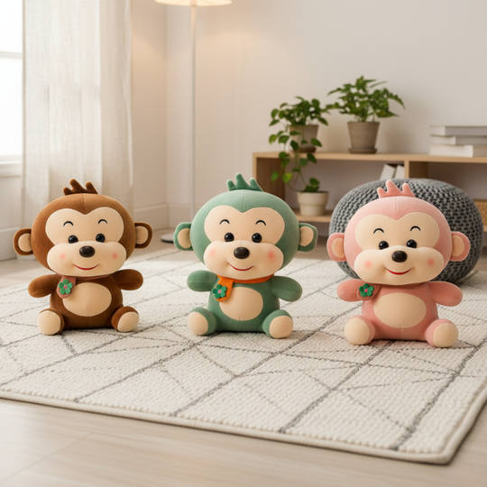 MonkeyBuddy – Zachte Pluche Apenknuffel met Sjaaltje