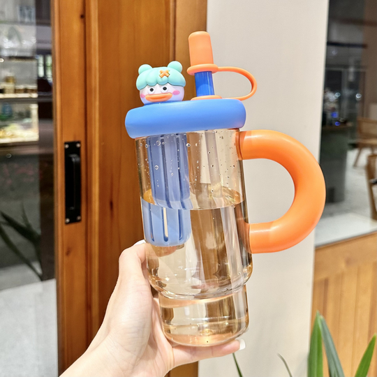 CuteSip – Grote Drinkbeker met Rietje & Infuser (900 ml)