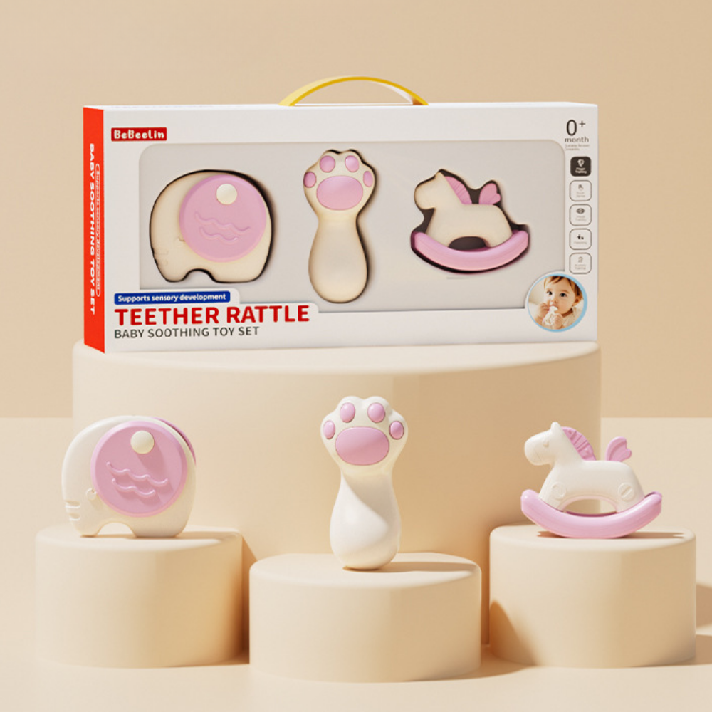 BunnySense – Baby Rammelaar en Bijtspeelgoed Set