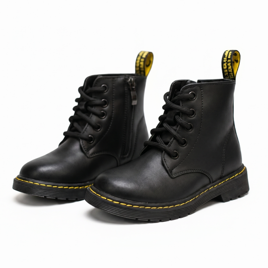 StormStep – Kinder Combat Boots met Veters en Zijrits