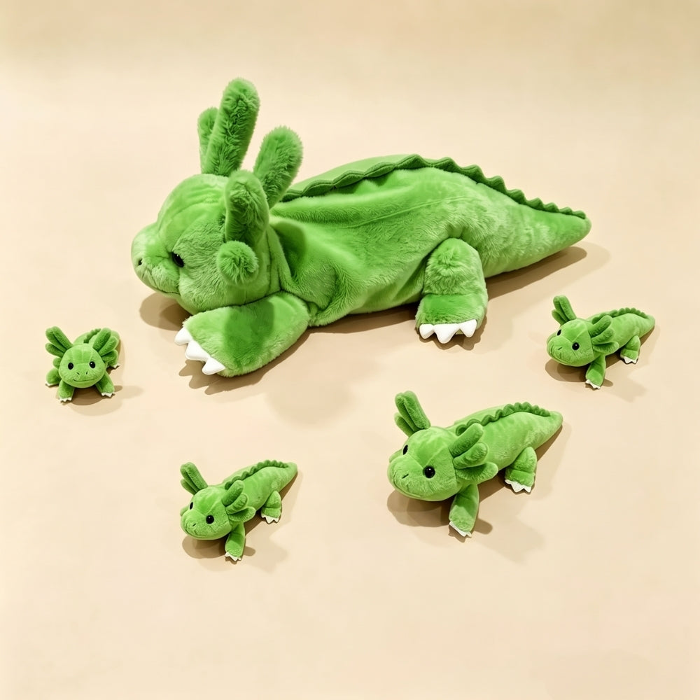 AquaFamily – Axolotl Knuffel met Kleintje