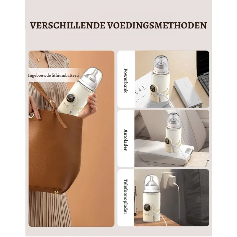 SmartBottle™ – Draadloze Oplaadbare Flessenwarmer – Altijd Perfecte Temperatuur