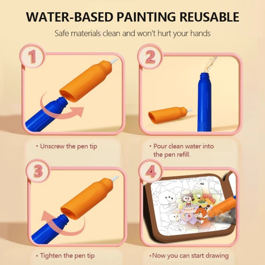 MagicDraw – Herbruikbaar Waterkleurboek voor Kinderen