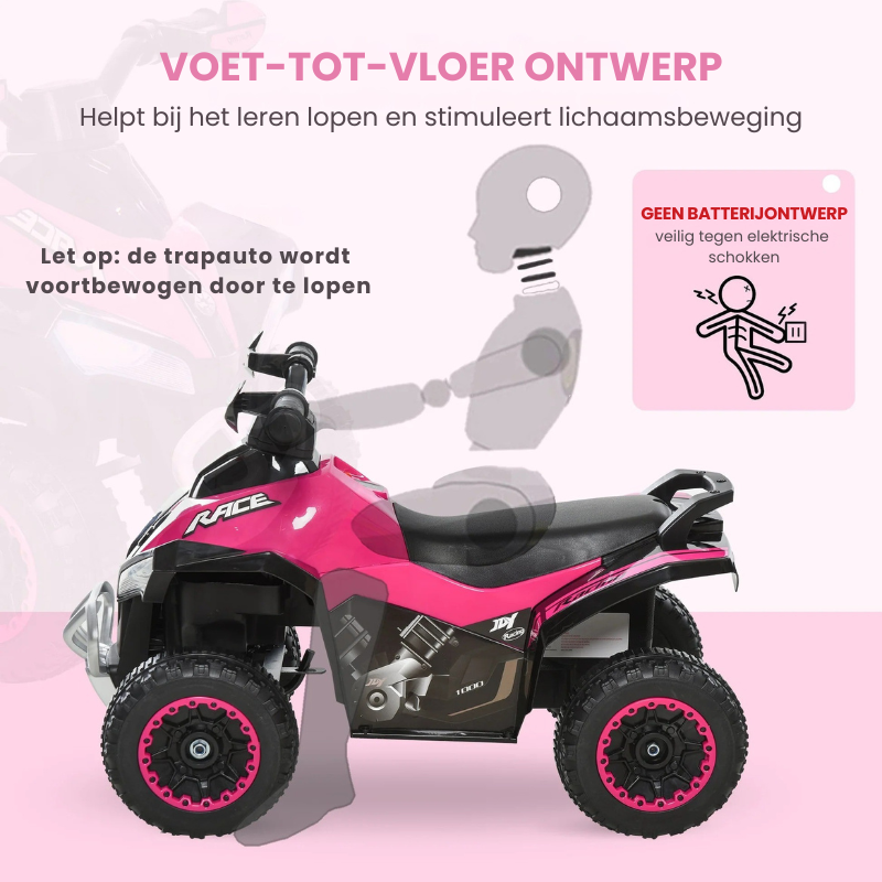 PinkTrail™ 6V Elektrische Kinder Quad – Roze Ride-On ATV voor Peuters (18-36 maanden)