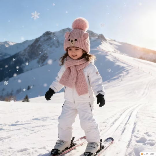 UniWarm™ – Jongens & Meisjes Winter Set – Muts & Sjaal