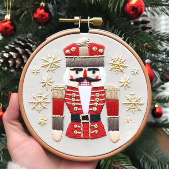FestiveStitch™ – DIY Kerstborduurset voor Beginners met Winterse Sneeuwscènes