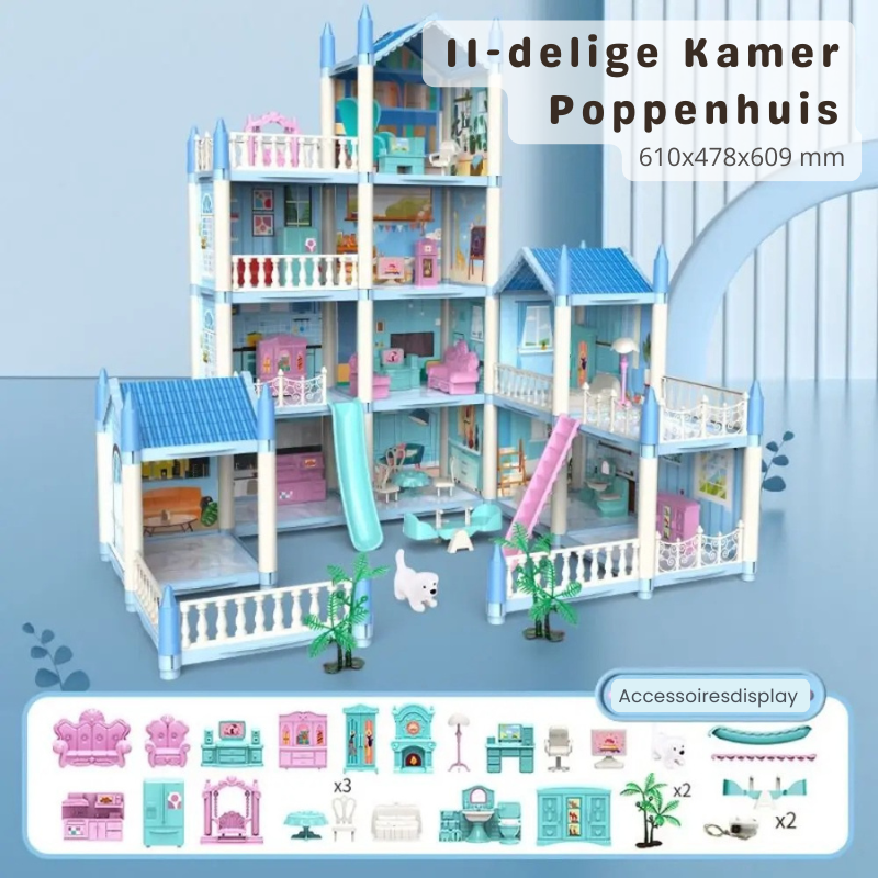 DreamHouse™ – DIY 3D Cartoon Poppenhuis Set – Creatief Miniatuurhuis voor Kinderen