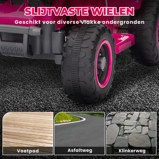 Aiyaplay™ 6V Elektrische Kinder Quad – Roze Ride-On ATV met Voor- & Achteruit Rijden, Comfort Zitting & Ledverlichting (18-36 maanden)