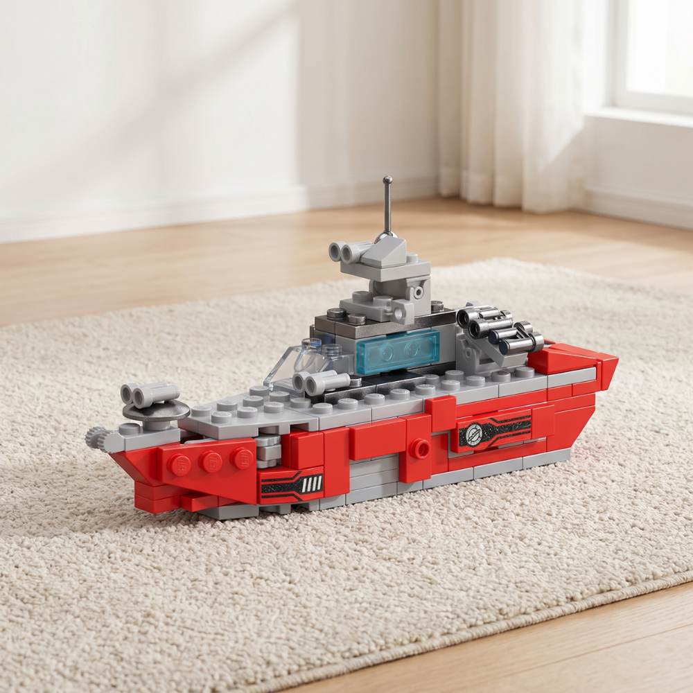 NavalBuilder – 6-in-1 Vliegdekschip Bouwset (138 Stuks)
