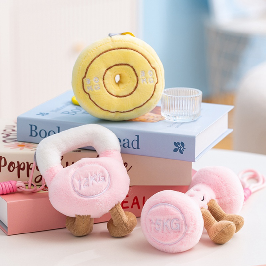 GymCuddle – Fitness Knuffel Sleutelhanger met Speels Design