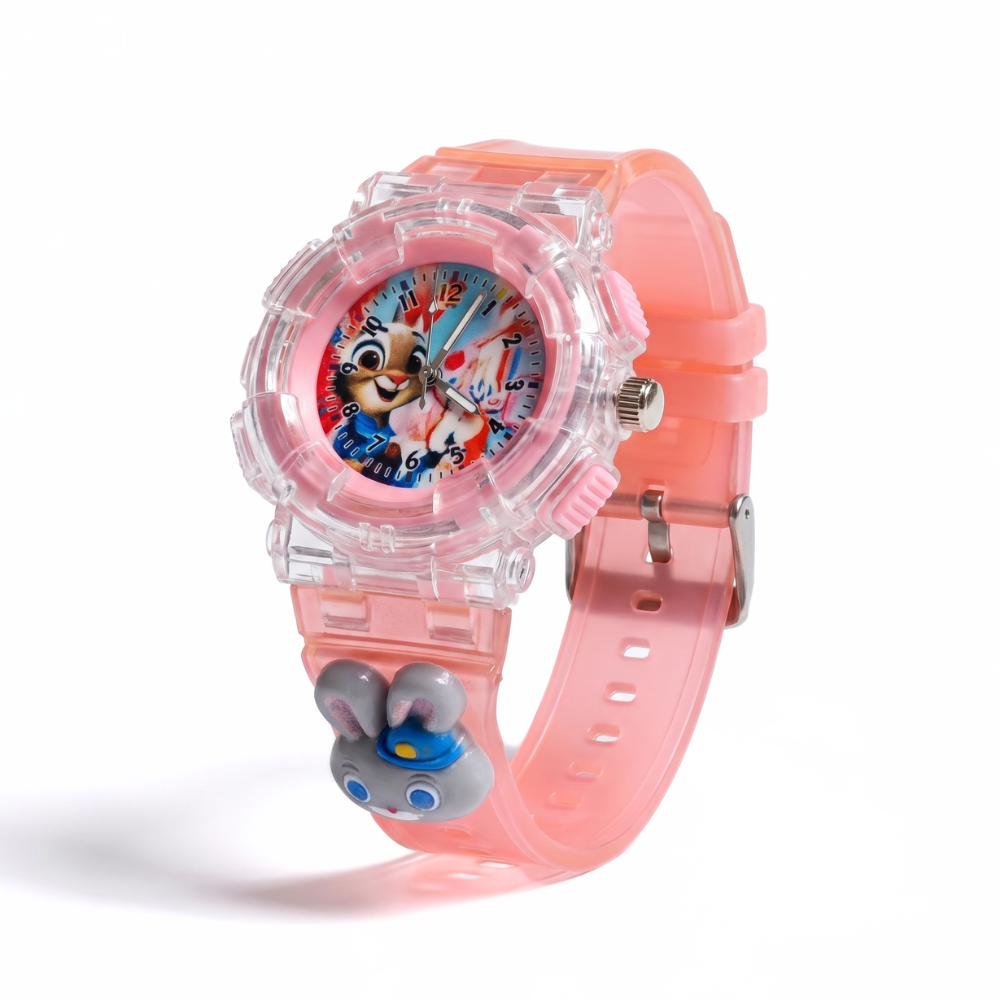 ZooFlash – LED Horloge met Vos & Konijn