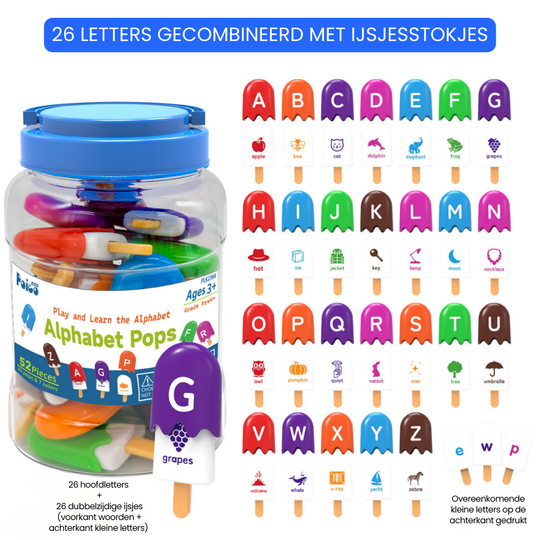LearnScoops – Alfabet & Cijfer IJsjes Montessori Leerspeelgoed