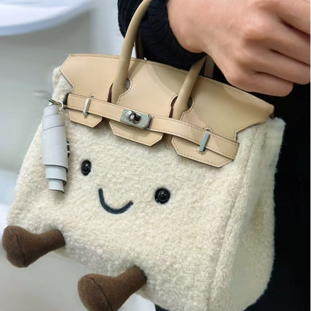 ClassicPurse – Bolsito de Peluche con Carita en Colores Clásicos