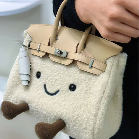 ClassicPurse – Bolsito de Peluche con Carita en Colores Clásicos