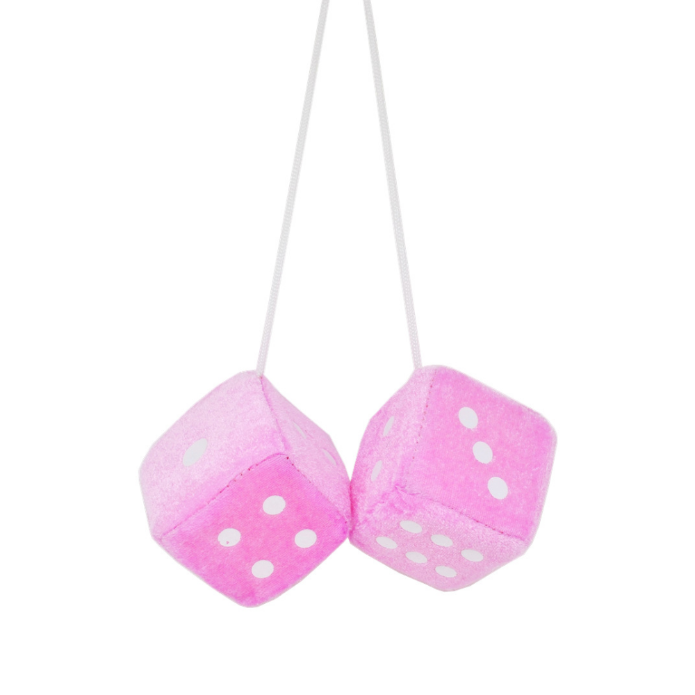 RetroDice – Pluche Dobbelstenen voor Autospiegel